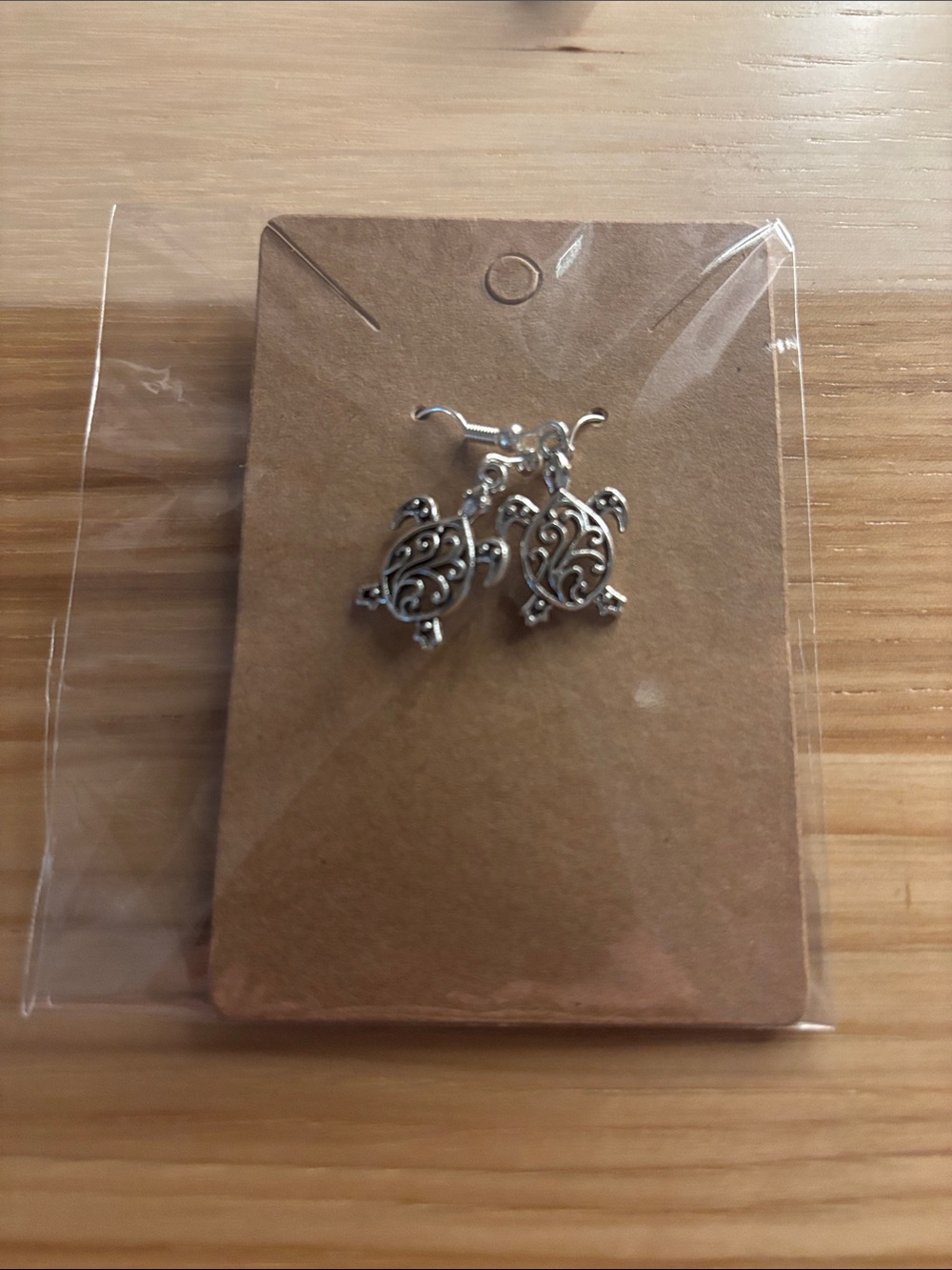 Silver Turtle Drop Earrings - Elegant Filigree Design - Picture 1 of 2